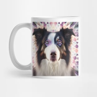 Fractal Design of A Border Collie Mug